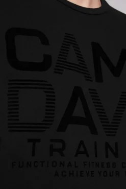 Discount CAMP DAVID & SOCCX Sport-T-Shirt mit Artworks black