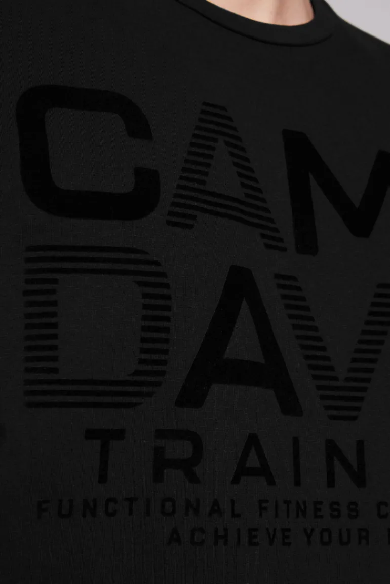 Discount CAMP DAVID & SOCCX Sport-T-Shirt mit Artworks black