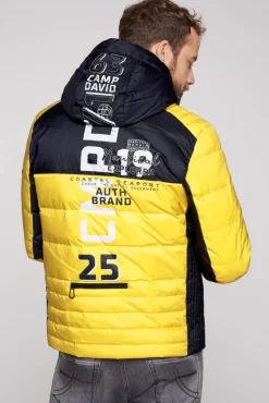 Discount CAMP DAVID & SOCCX Steppjacke im Colour Design mit Logo Artworks yellow sun yellowsun