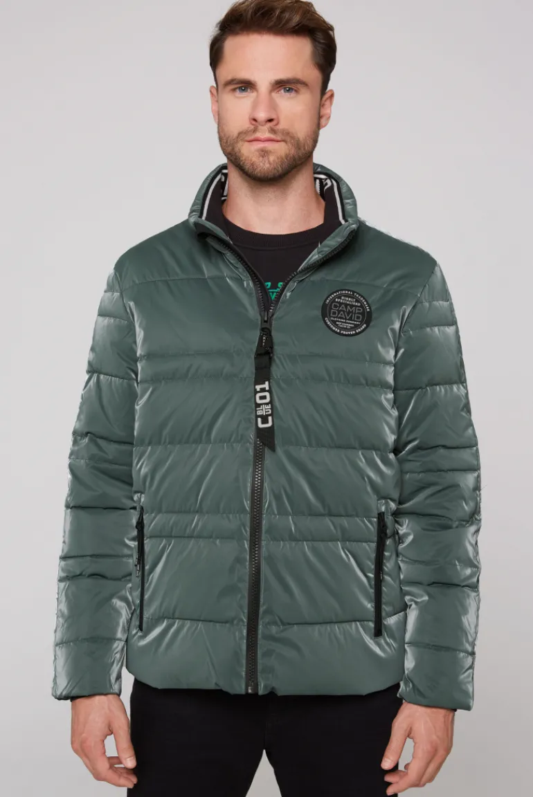 Best CAMP DAVID & SOCCX Steppjacke mit Coating und Zip-Anhänger khale green khalegreen