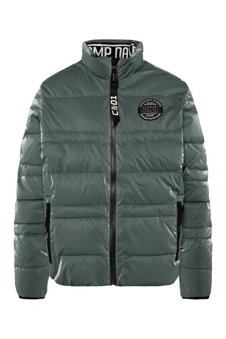 Best CAMP DAVID & SOCCX Steppjacke mit Coating und Zip-Anhänger khale green khalegreen