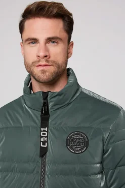 Best CAMP DAVID & SOCCX Steppjacke mit Coating und Zip-Anhänger khale green khalegreen