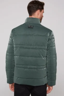Best CAMP DAVID & SOCCX Steppjacke mit Coating und Zip-Anhänger khale green khalegreen
