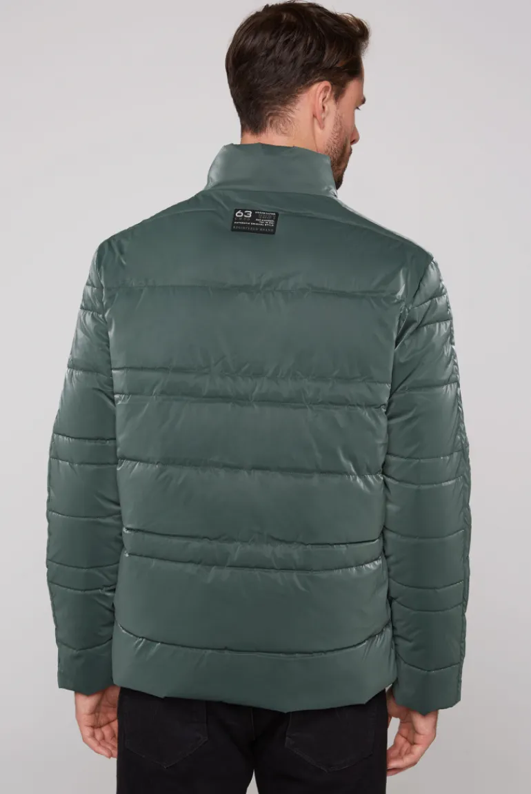 Best CAMP DAVID & SOCCX Steppjacke mit Coating und Zip-Anhänger khale green khalegreen