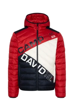 Clearance CAMP DAVID & SOCCX Steppjacke mit Colour-Blocking und Rücken-Print flight red flightred