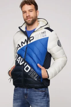 New CAMP DAVID & SOCCX Steppjacke mit Colour-Blocking und Rücken-Print kitt