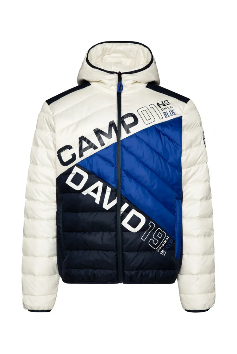 New CAMP DAVID & SOCCX Steppjacke mit Colour-Blocking und Rücken-Print kitt