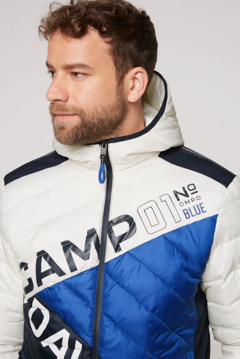 New CAMP DAVID & SOCCX Steppjacke mit Colour-Blocking und Rücken-Print kitt