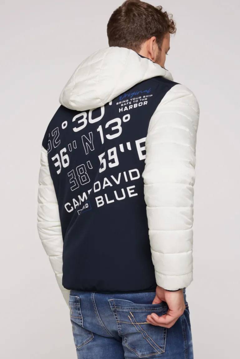 New CAMP DAVID & SOCCX Steppjacke mit Colour-Blocking und Rücken-Print kitt