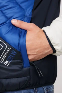 New CAMP DAVID & SOCCX Steppjacke mit Colour-Blocking und Rücken-Print kitt