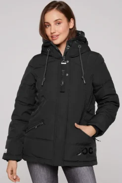 Outlet CAMP DAVID & SOCCX Steppjacke mit Kapuzen-Layering black