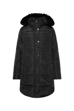 New CAMP DAVID & SOCCX Stepp-Parka mit abtrennbarer Kapuze und Kunstfell black