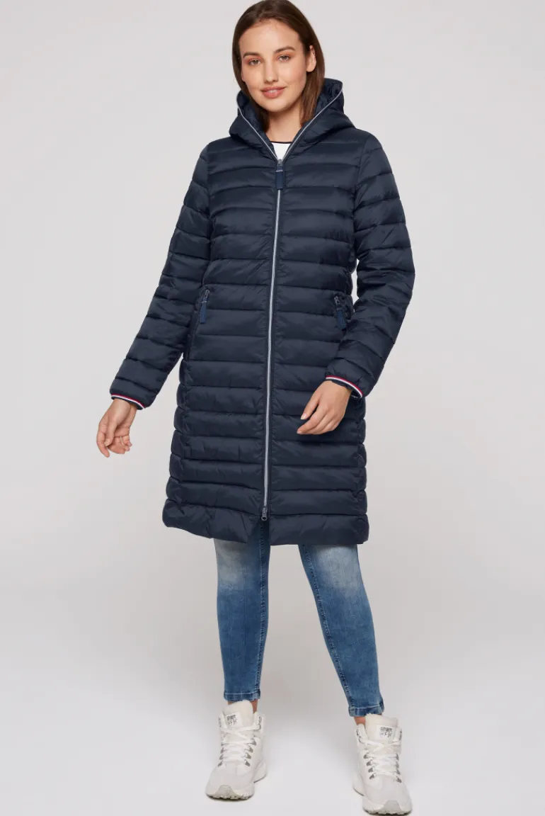 Hot CAMP DAVID & SOCCX Stepp-Parka mit Kapuze und Rücken-Print blue navy bluenavy