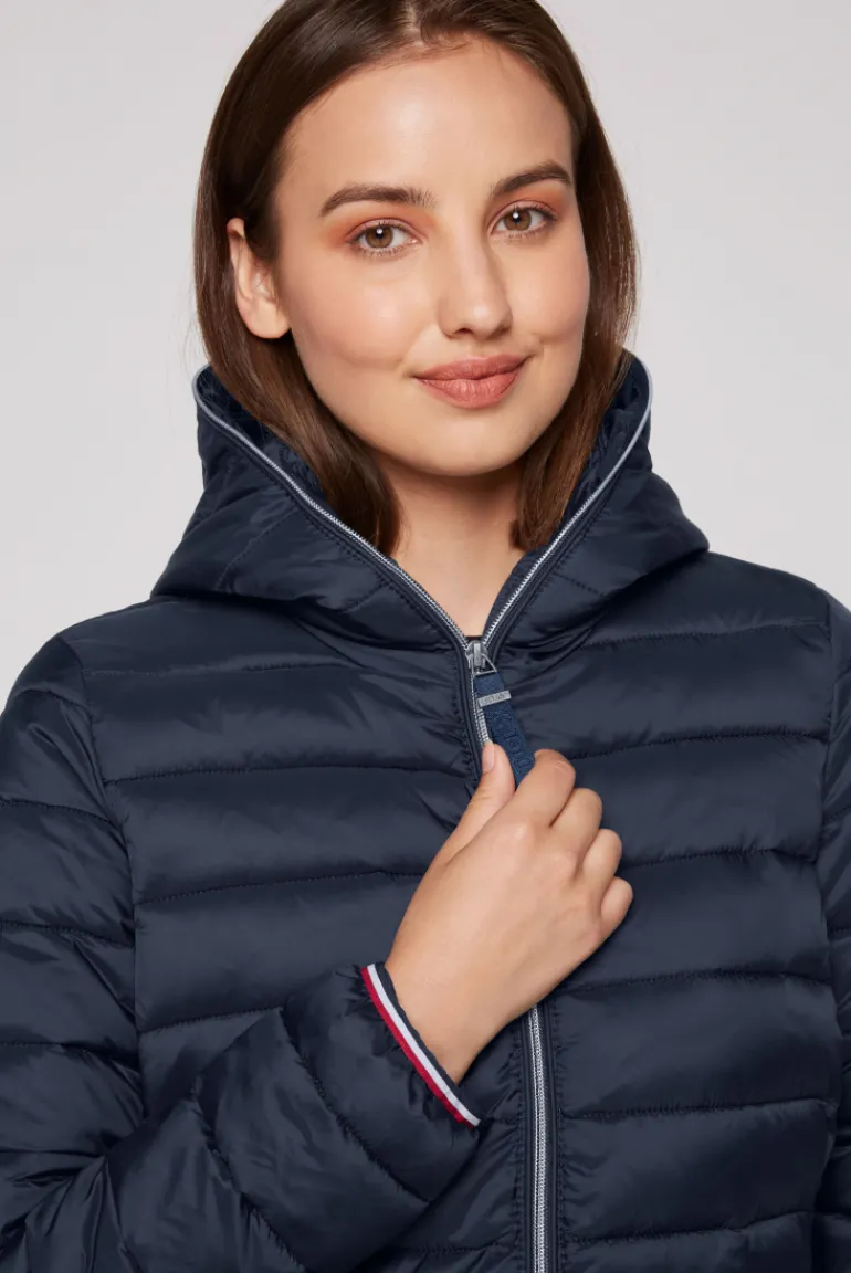 Hot CAMP DAVID & SOCCX Stepp-Parka mit Kapuze und Rücken-Print blue navy bluenavy