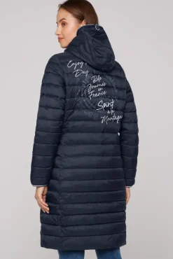 Hot CAMP DAVID & SOCCX Stepp-Parka mit Kapuze und Rücken-Print blue navy bluenavy
