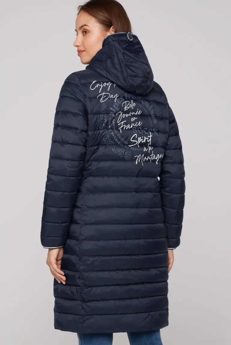 Hot CAMP DAVID & SOCCX Stepp-Parka mit Kapuze und Rücken-Print blue navy bluenavy