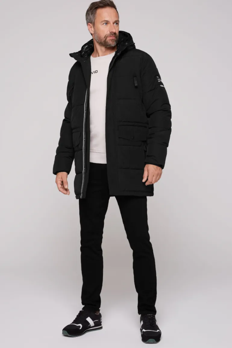 Discount CAMP DAVID & SOCCX Stepp-Parka mit Kapuzen-Layering black