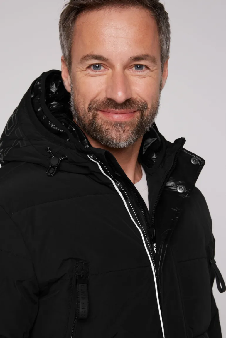 Discount CAMP DAVID & SOCCX Stepp-Parka mit Kapuzen-Layering black