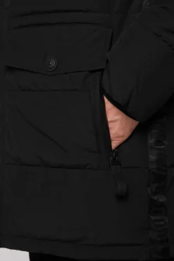 Discount CAMP DAVID & SOCCX Stepp-Parka mit Kapuzen-Layering black