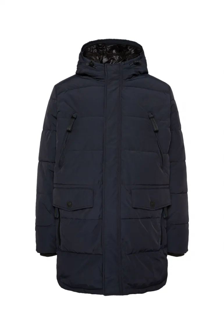 Best Sale CAMP DAVID & SOCCX Stepp-Parka mit Kapuzen-Layering blue navy bluenavy