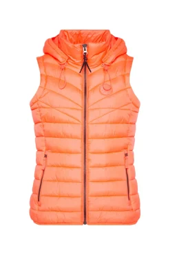 Online CAMP DAVID & SOCCX Steppweste mit abknöpfbarer Kapuze neon orange neonorange