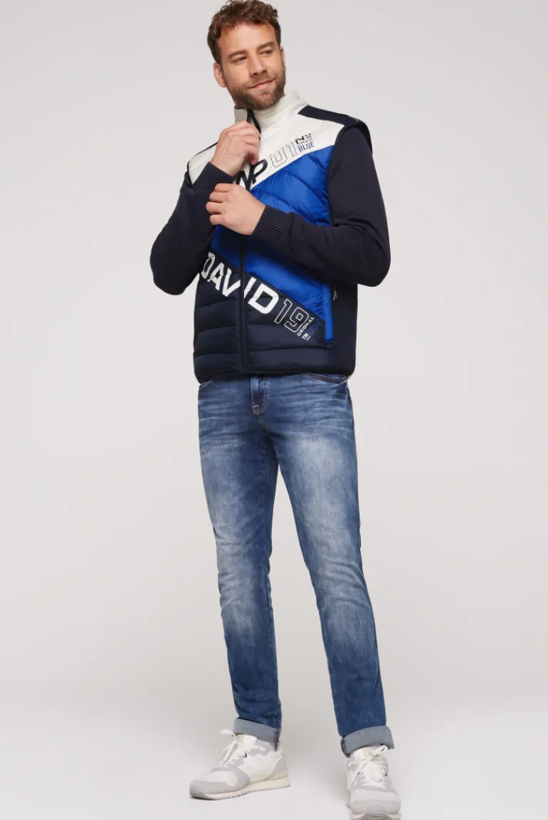 Sale CAMP DAVID & SOCCX Steppweste mit Colour-Blocking kitt