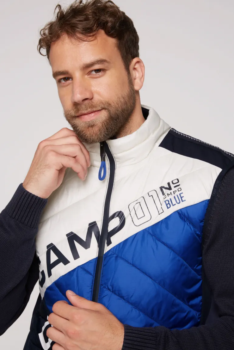 Sale CAMP DAVID & SOCCX Steppweste mit Colour-Blocking kitt