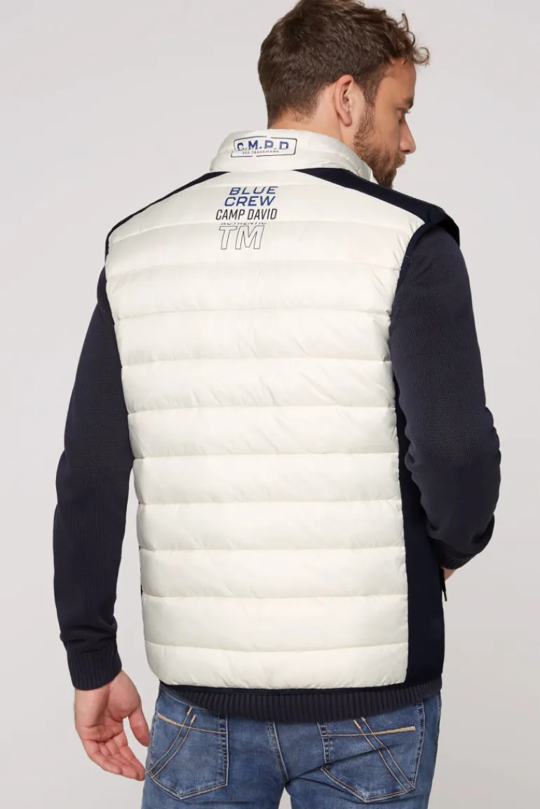 Sale CAMP DAVID & SOCCX Steppweste mit Colour-Blocking kitt