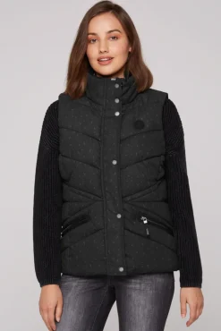 Online CAMP DAVID & SOCCX Steppweste mit filigranem All Over Print black