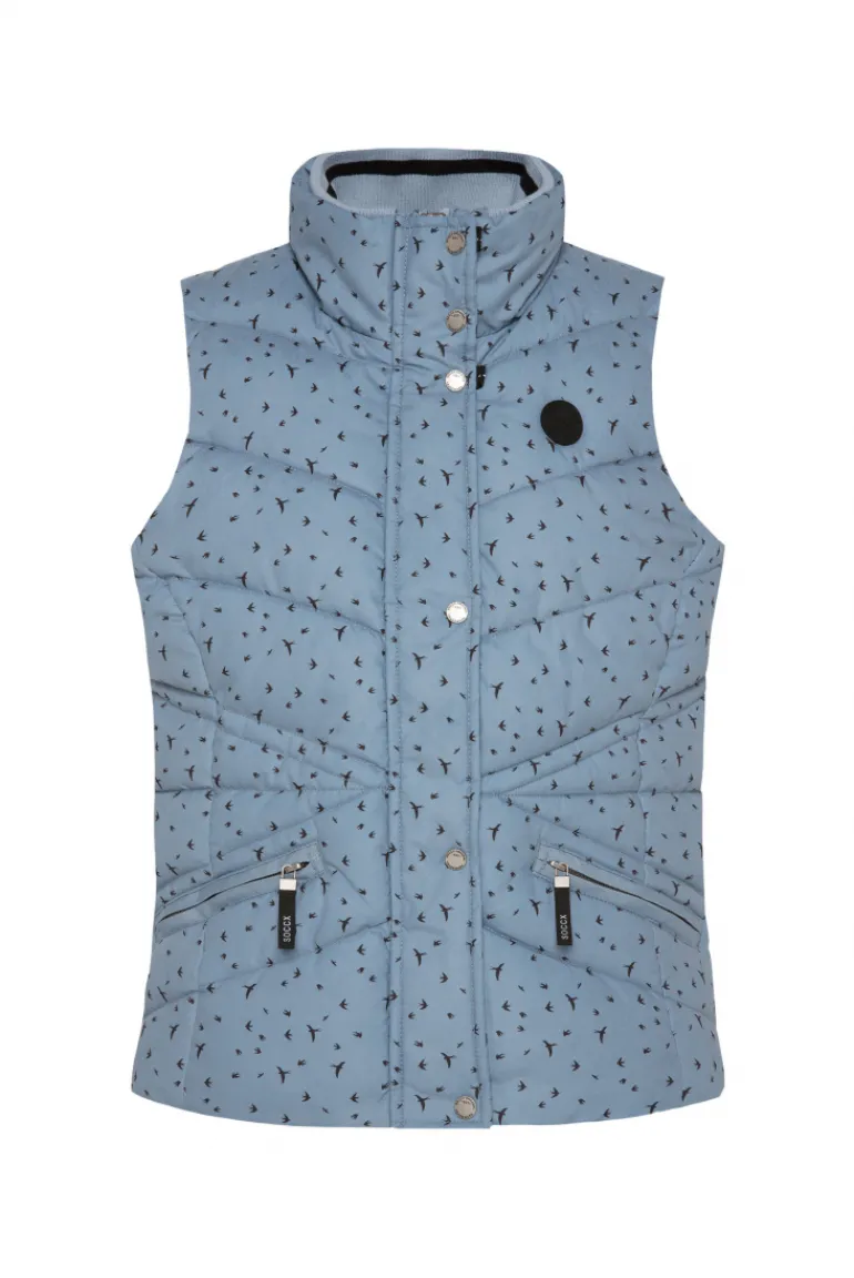 Best CAMP DAVID & SOCCX Steppweste mit filigranem All Over Print cool grey coolgrey