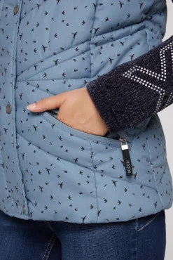 Best CAMP DAVID & SOCCX Steppweste mit filigranem All Over Print cool grey coolgrey