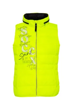 Sale CAMP DAVID & SOCCX Steppweste mit Kapuze im Stehkragen yellow lime yellowlime