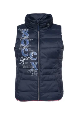 Sale CAMP DAVID & SOCCX Steppweste mit Kapuze im Stehkragen blue navy bluenavy