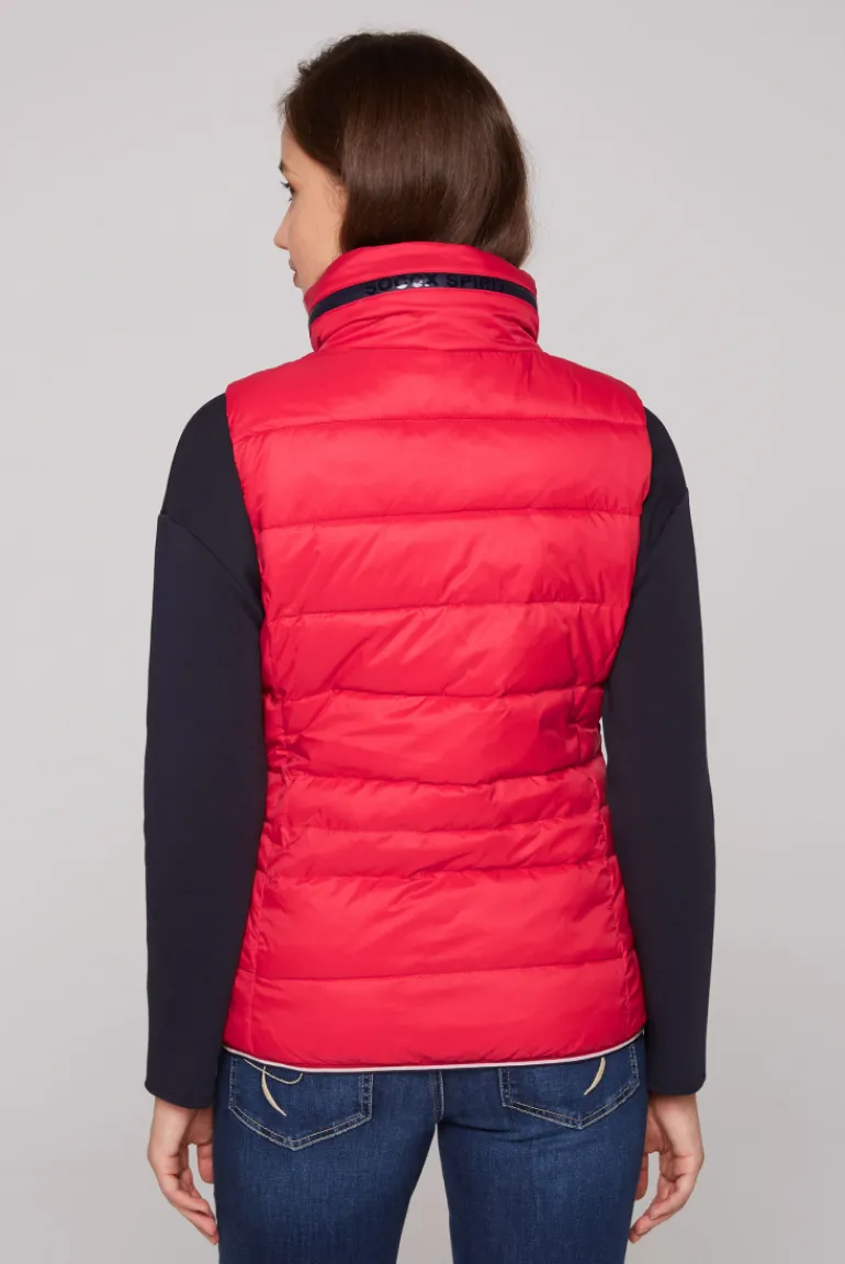 Best CAMP DAVID & SOCCX Steppweste mit Kapuze im Stehkragen clear red clearred