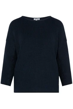 Best Sale CAMP DAVID & SOCCX Stone Washed Pullover mit Intarsia-Design blue navy bluenavy