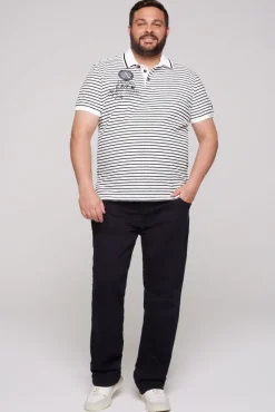 Sale CAMP DAVID & SOCCX Streifen-Polo mit Logo Details opticwhite