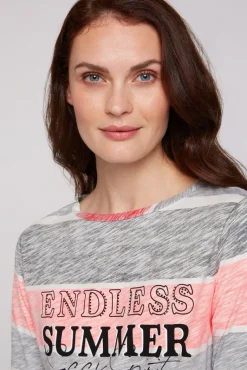 Cheap CAMP DAVID & SOCCX Streifenshirt mit U-Boot-Ausschnitt neon pink neonpink