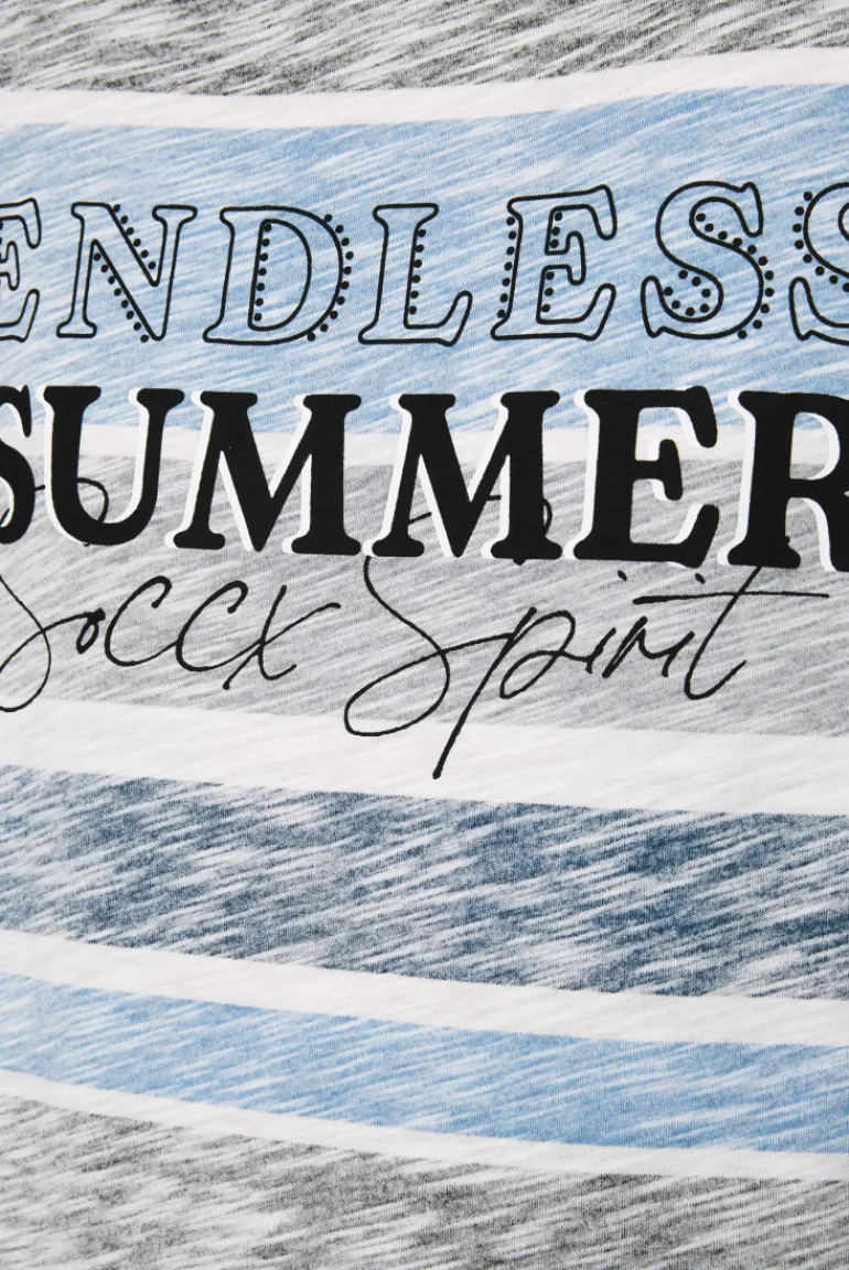 Cheap CAMP DAVID & SOCCX Streifenshirt mit U-Boot-Ausschnitt airy blue airyblue