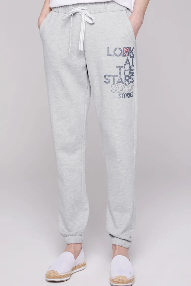 Cheap CAMP DAVID & SOCCX Sweathose mit Glitter Print grey melange | XXL greymelange