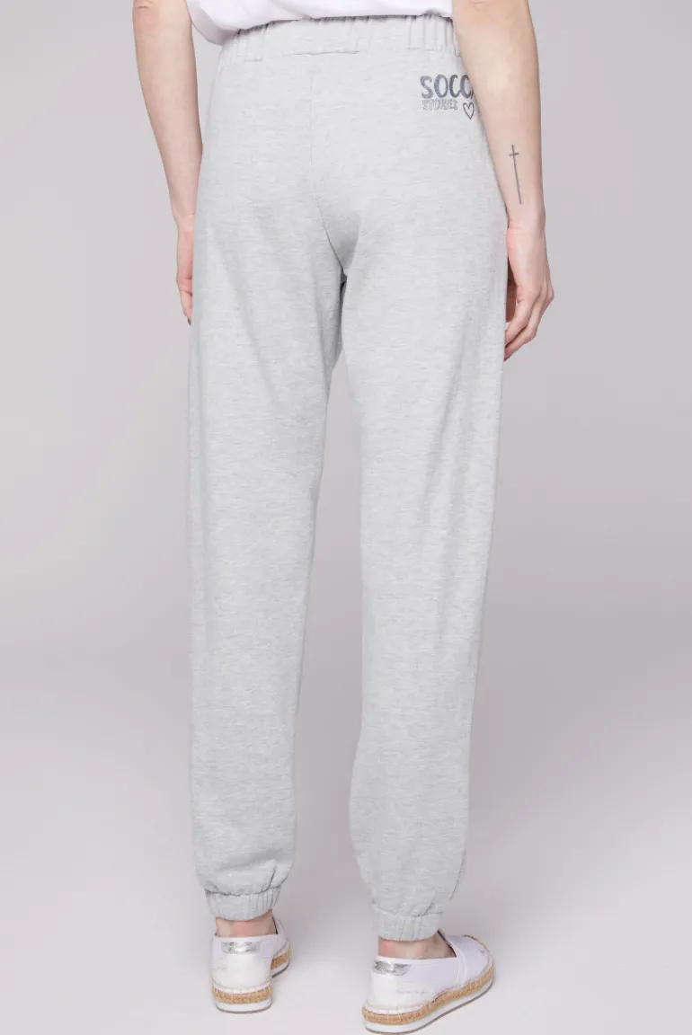 Flash Sale CAMP DAVID & SOCCX Sweathose mit Glitter Print grey melange | XXL greymelange