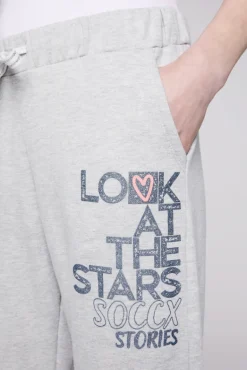 Flash Sale CAMP DAVID & SOCCX Sweathose mit Glitter Print grey melange | XXL greymelange