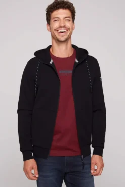 Shop CAMP DAVID & SOCCX Sweatjacke aus Interlock mit Kapuze blue navy bluenavy