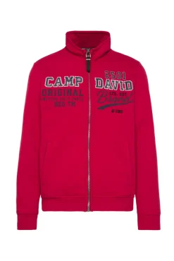 Best CAMP DAVID & SOCCX Sweatjacke mit Artwork im Retro-Style royal red royalred