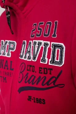 Cheap CAMP DAVID & SOCCX Sweatjacke mit Artwork im Retro-Style royal red royalred