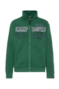 Outlet CAMP DAVID & SOCCX Sweatjacke mit Artwork im Retro-Style raw green rawgreen