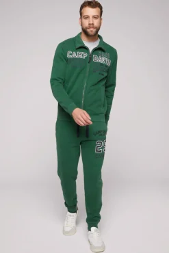 Outlet CAMP DAVID & SOCCX Sweatjacke mit Artwork im Retro-Style raw green rawgreen