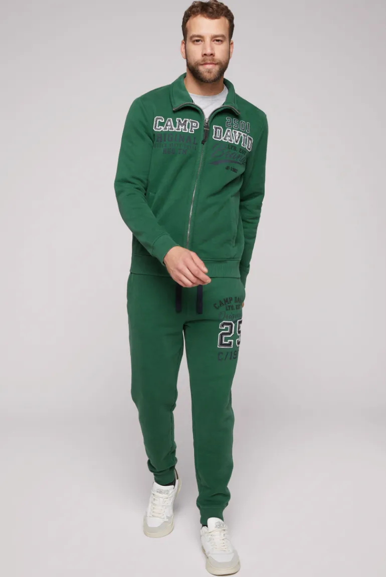 Outlet CAMP DAVID & SOCCX Sweatjacke mit Artwork im Retro-Style raw green rawgreen