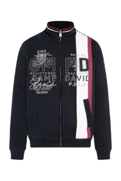 Discount CAMP DAVID & SOCCX Sweatjacke mit Color-Blocking und Artworks blue navy bluenavy