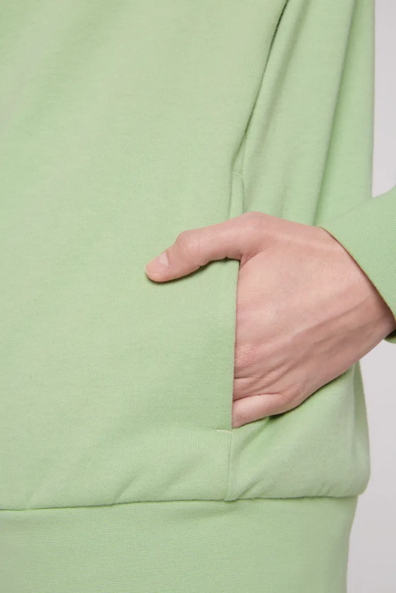 Best Sale CAMP DAVID & SOCCX Sweatjacke mit hohem Kragen und Rücken-Print light green lightgreen