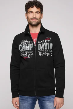 Cheap CAMP DAVID & SOCCX Sweatjacke mit Logo Artwork black